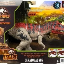 Mattel Jurassic World Δεινόσαυροι Με Κινούμενα Μέλη, Λειτουργία Επίθεσης Και Ήχους Roar Attack Ceratosaurus (GWD07)