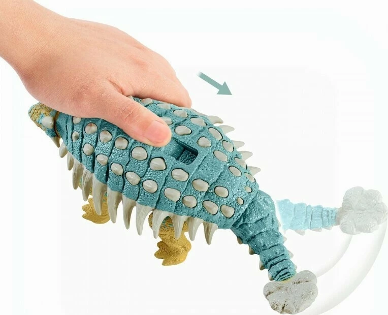 Mattel Jurassic World Δεινόσαυροι Με Κινούμενα Μέλη, Λειτουργία Επίθεσης Και Ήχους Roar Attack Ankylosaurus (GWY27) - Image 4