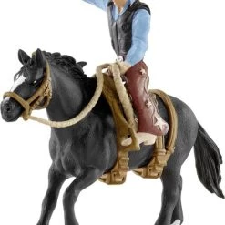 Ζωάκια Schleich Καουμπόι Καβάλα Σε Μαύρο Άλογο (SCH41416)
