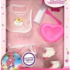 Blue Toys Baby May May Σετ Με Μπιμπερό, Σαλιάρα, Πάνα Και Παπούτσια (MKM337180)