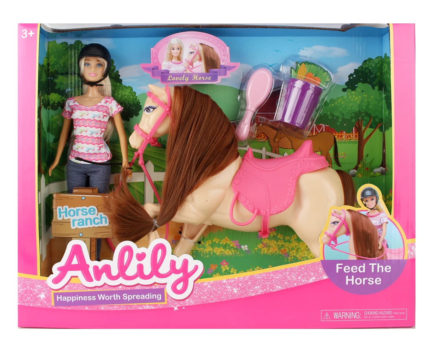 Blue Toys Κούκλα Anlily Με Άλογο (MKL971645)