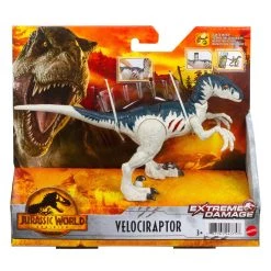 Mattel Jurassic World Extreme Damage Φιγούρες Δεινοσαύρων Με Σπαστά Μέλη Dominion Velociraptor (GWN14)