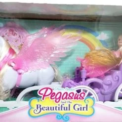 Blue Toys Κουκλα Pegasus Με Αμαξα Και Αλογο (MKI956231)