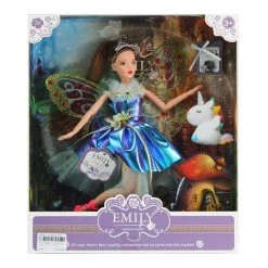 Blue Toys Κούκλα Emily Νεράιδα Με Φτερά Και Μονόκερο (MKL410729)
